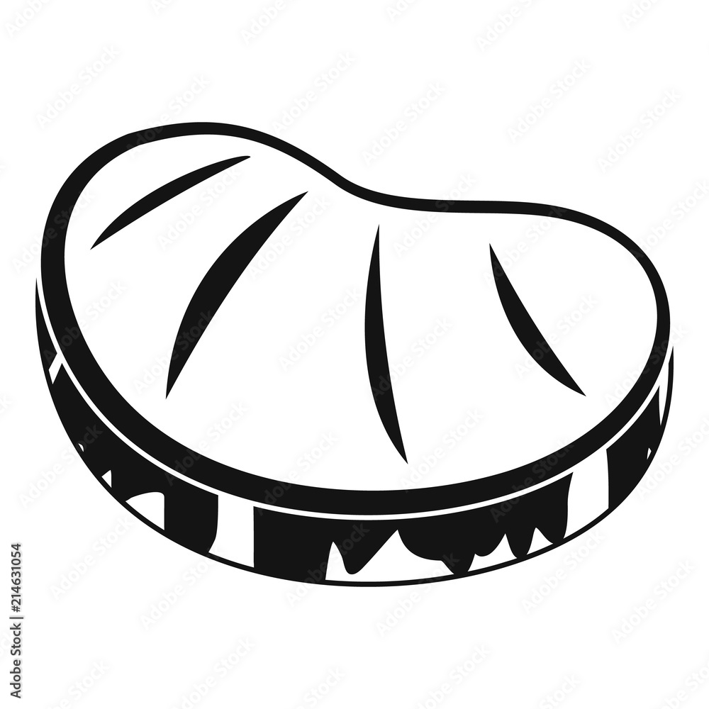Poster steak icon. simple illustration of steak vector icon for web design isolated on white background