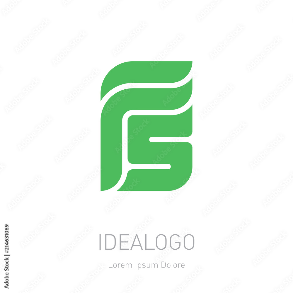 Poster fs initial logo. f and 5 initial monogram logotype. vector design element or icon.