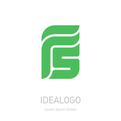 FS initial logo. F and 5 initial monogram logotype. Vector design element or icon.