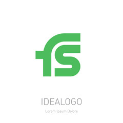 F and S initial monogram logotype. FS initial logo. Vector design element or icon.