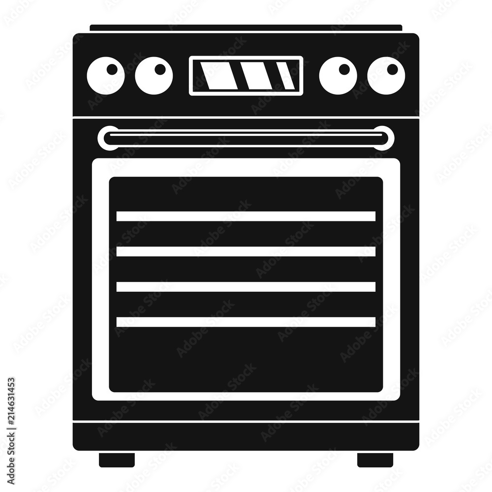 Poster gas cooker icon. simple illustration of gas cooker vector icon for web design isolated on white back