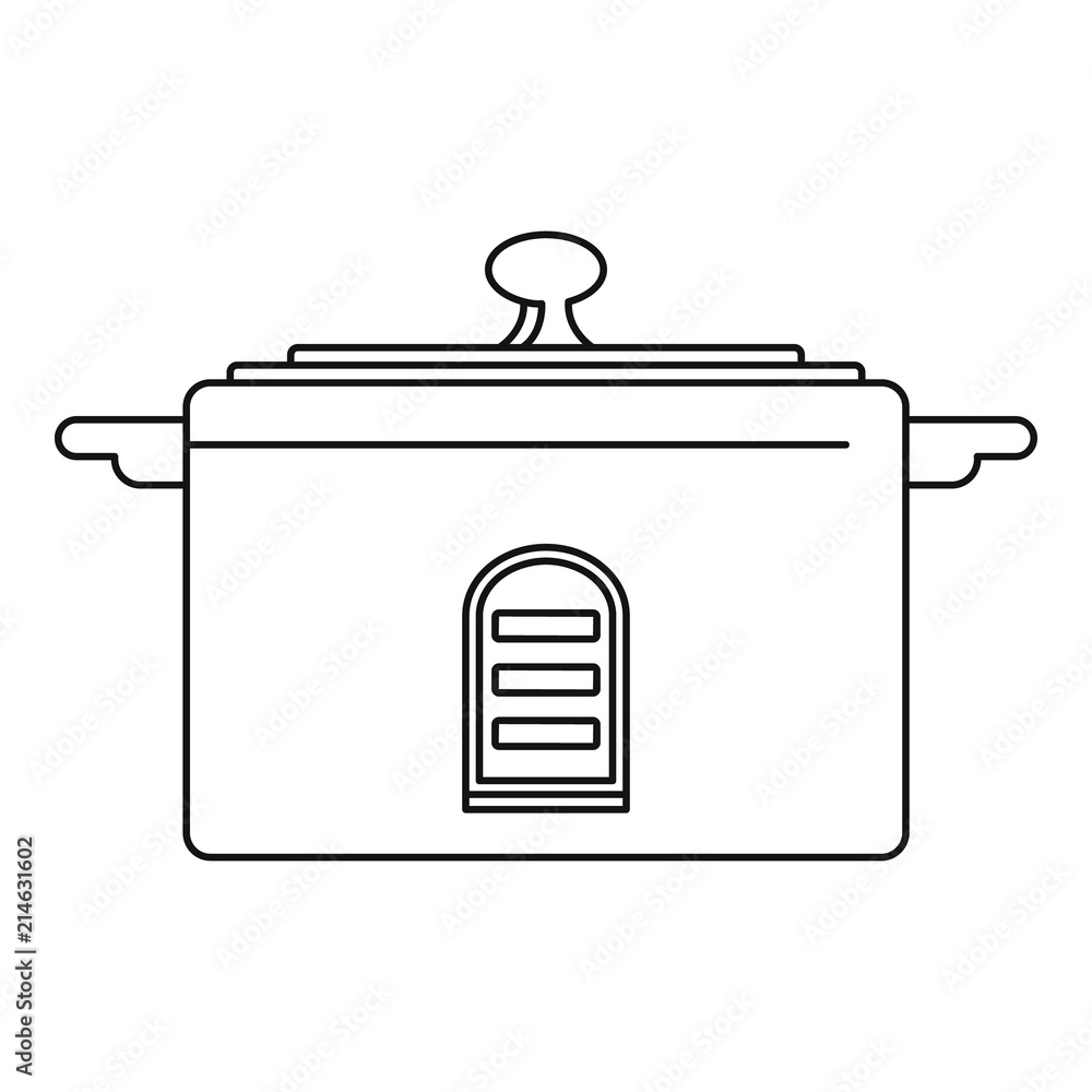 Poster digital saucepan icon. outline illustration of digital saucepan vector icon for web design isolated 