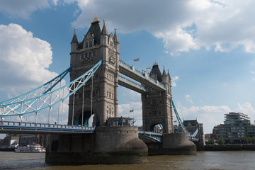 Fototapeta na wymiar Tower Bridge in London from below