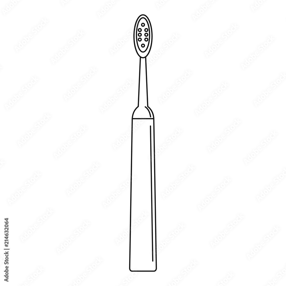 Poster soft toothbrush icon. outline illustration of soft toothbrush vector icon for web design isolated on
