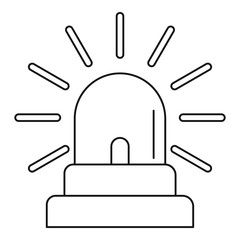 Siren icon. Outline illustration of siren vector icon for web design isolated on white background