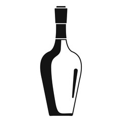 Wine bottle icon. Simple illustration of wine bottle vector icon for web design isolated on white background