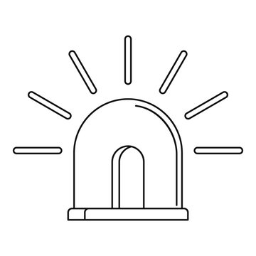 recommend clip art: Light police icon. Outline illustration of light police vector icon for web design isolated on white background