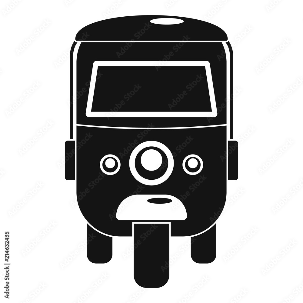 Poster rickshaw icon. simple illustration of rickshaw vector icon for web design isolated on white backgrou