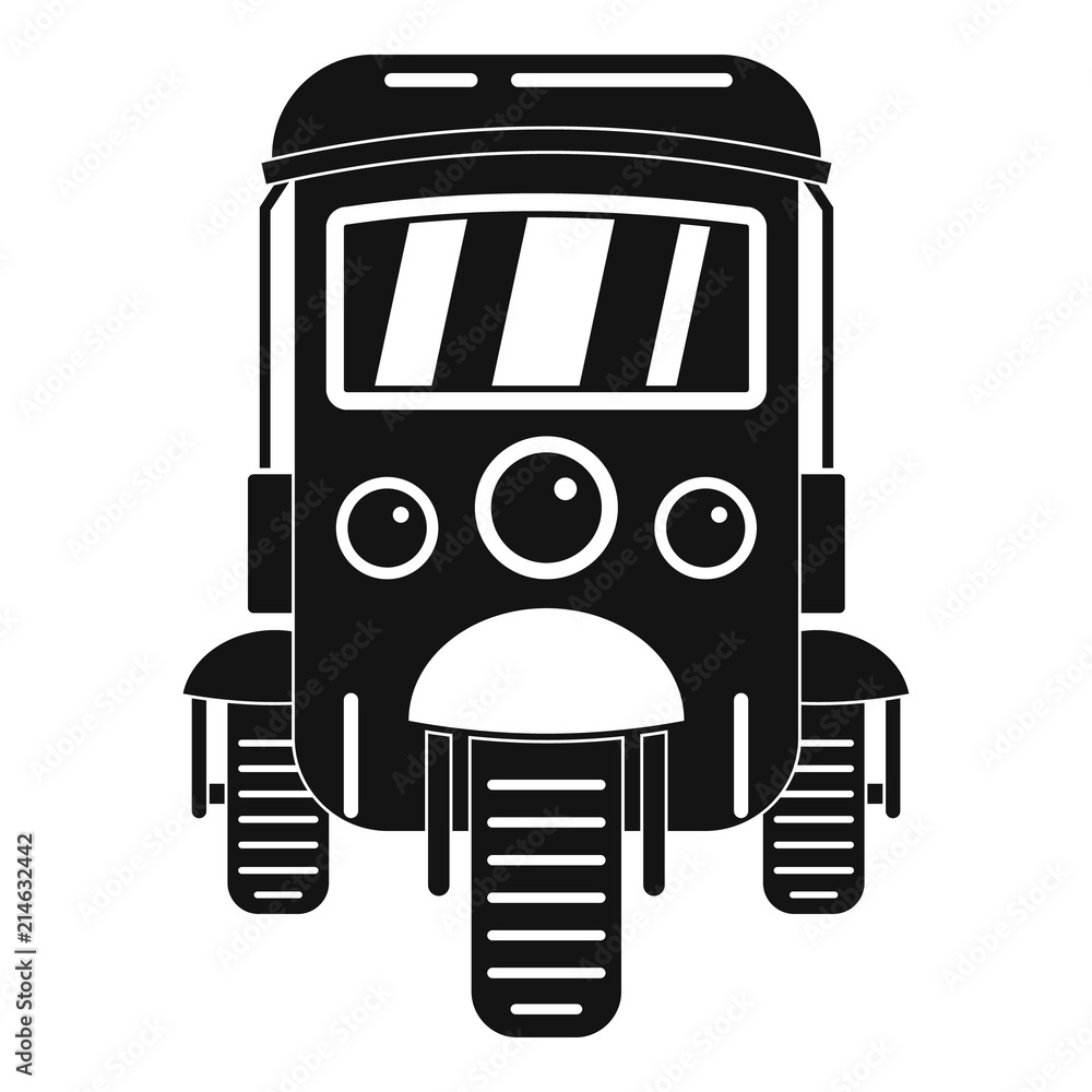 Poster auto rickshaw icon. simple illustration of auto rickshaw vector icon for web design isolated on whit