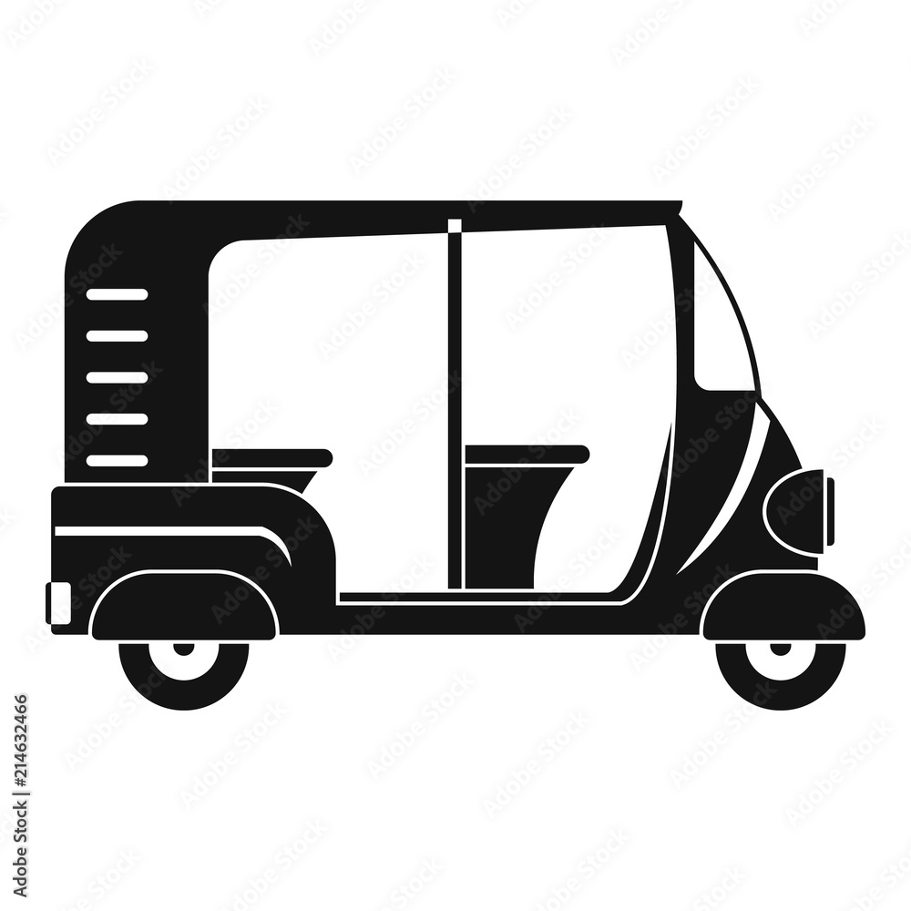 Poster indian rickshaw icon. simple illustration of indian rickshaw vector icon for web design isolated on 