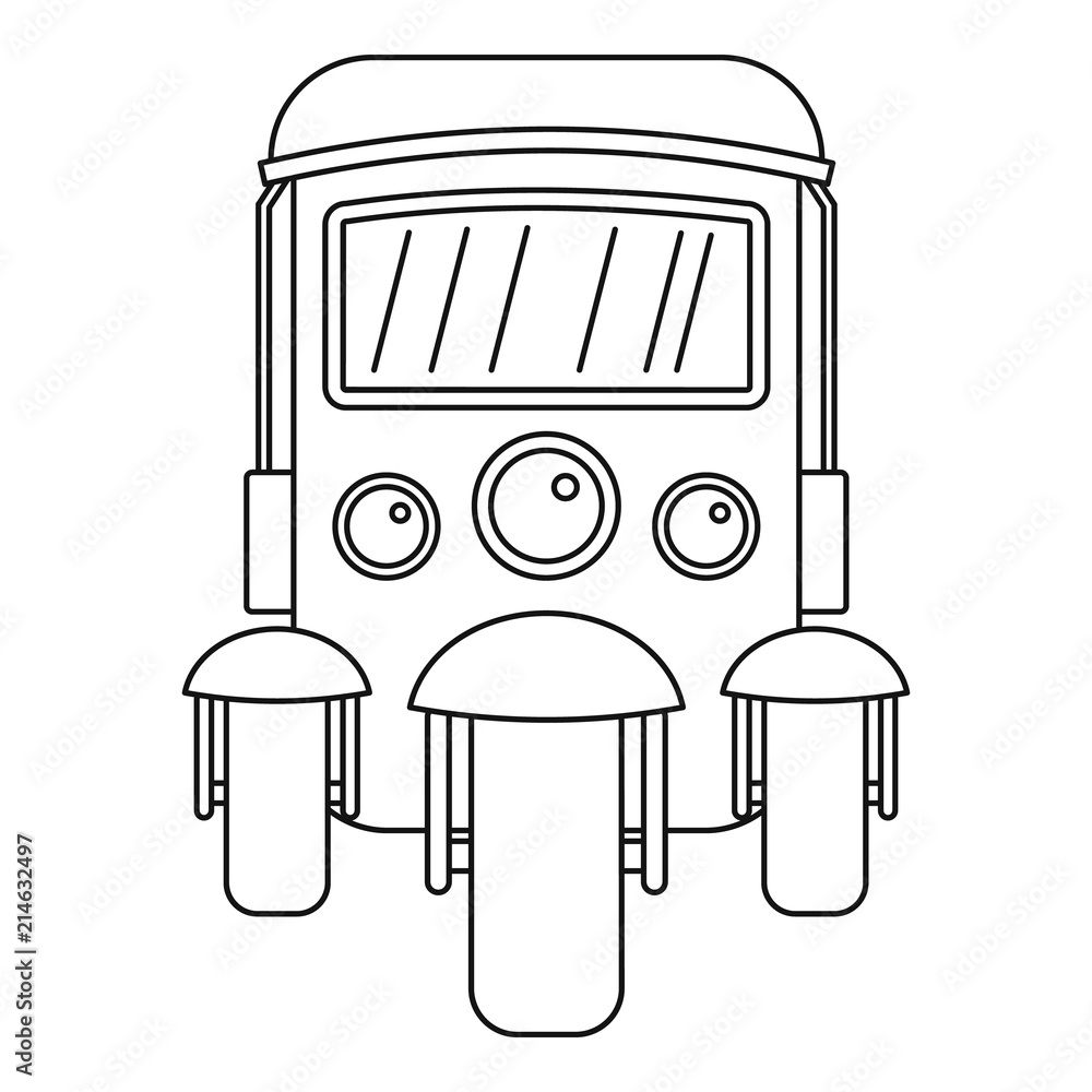 Poster auto rickshaw icon. outline illustration of auto rickshaw vector icon for web design isolated on whi