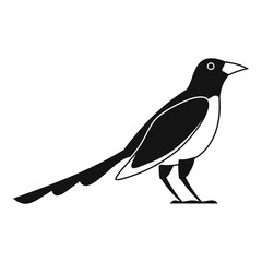 Cute magpie icon. Simple illustration of cute magpie vector icon for web design isolated on white background