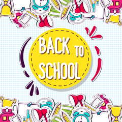 Back to school background with elements