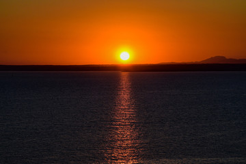 Sunset in the mediterranean
