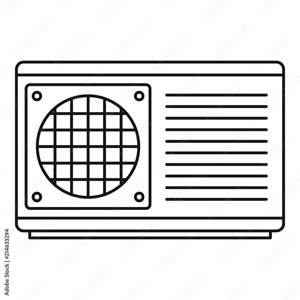 Poster conditioner part icon. outline illustration of conditioner part vector icon for web design isolated 