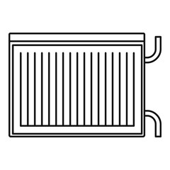 Modern radiator icon. Outline illustration of modern radiator vector icon for web design isolated on white background