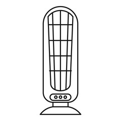 Heater fan icon. Outline illustration of heater fan vector icon for web design isolated on white background