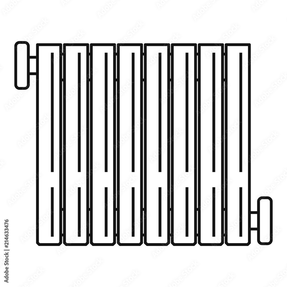Poster radiator icon. outline illustration of radiator vector icon for web design isolated on white backgro