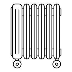 Oil radiator icon. Outline illustration of oil radiator vector icon for web design isolated on white background