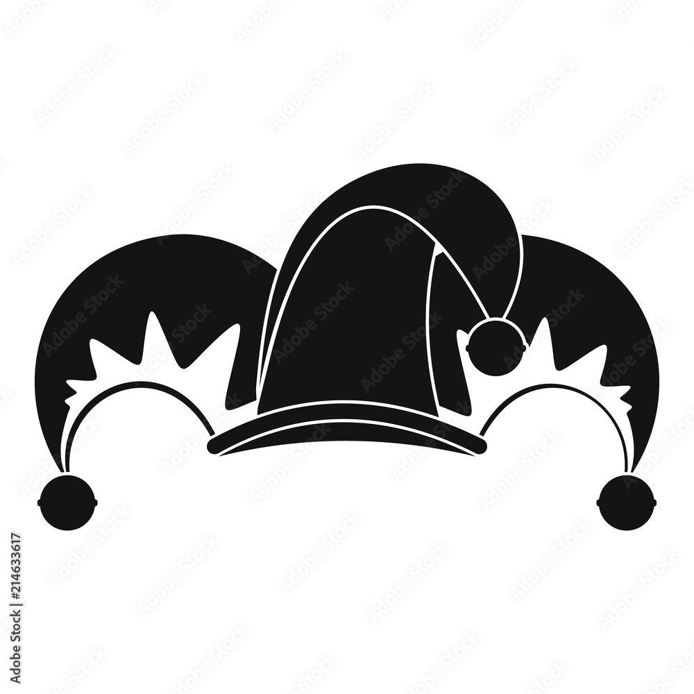 Poster clown job jester icon. simple illustration of clown job jester vector icon for web design isolated o
