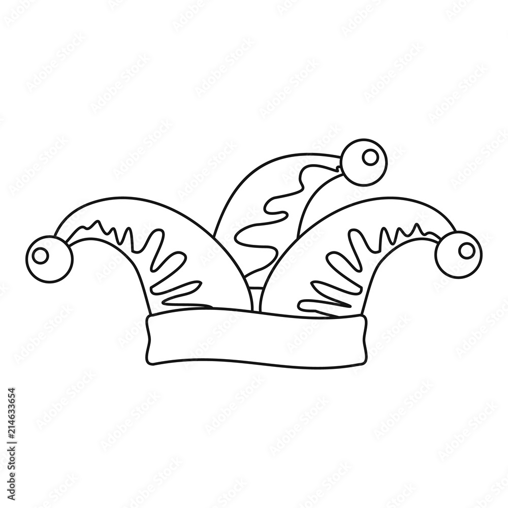 Aufkleber jester icon. outline illustration of jester vector icon for web design isolated on white background