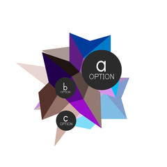 Abstract colorful geometric option infographics design template with sample abc options. Abstract background for business presentation or information banner
