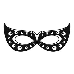 Italian carnival mask icon. Simple illustration of italian carnival mask vector icon for web design isolated on white background