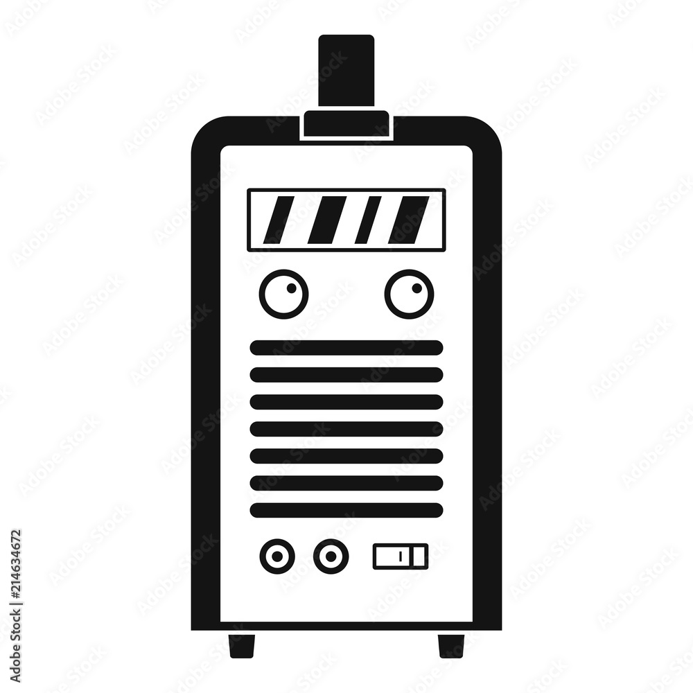Poster welding device icon. simple illustration of welding device vector icon for web design isolated on wh