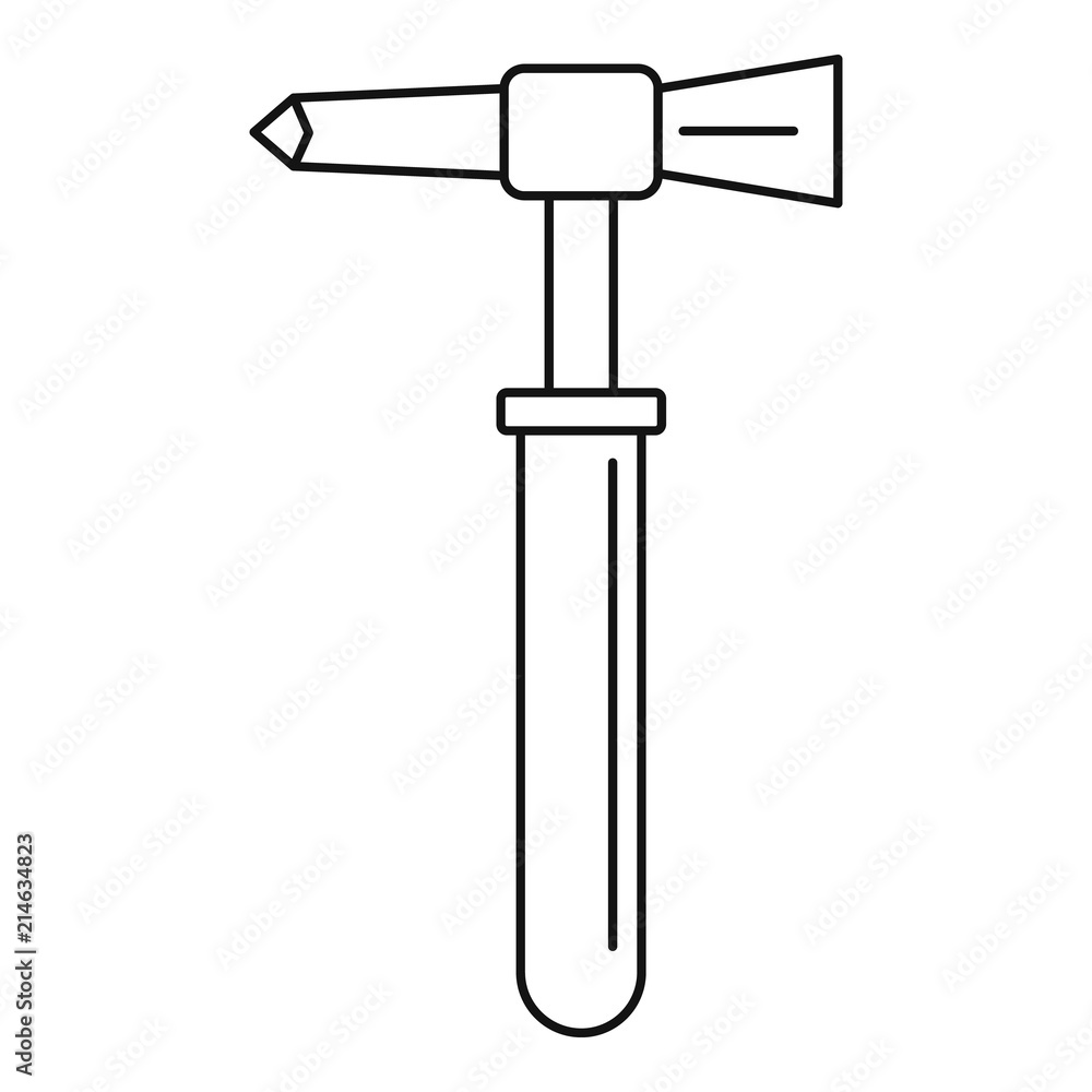 Poster hammer tool icon. outline illustration of hammer tool vector icon for web design isolated on white b