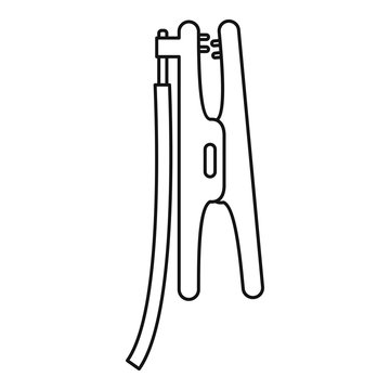 Welding clamp icon. Outline illustration of welding clamp vector icon for web design isolated on white background