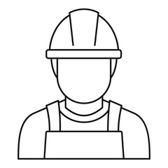 Welding man icon. Outline illustration of welding man vector icon for web design isolated on white background