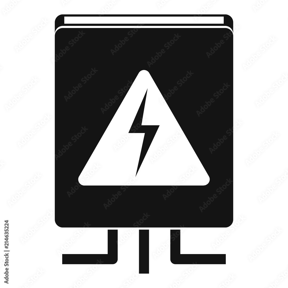 Poster electrical box icon. simple illustration of electrical box vector icon for web design isolated on wh