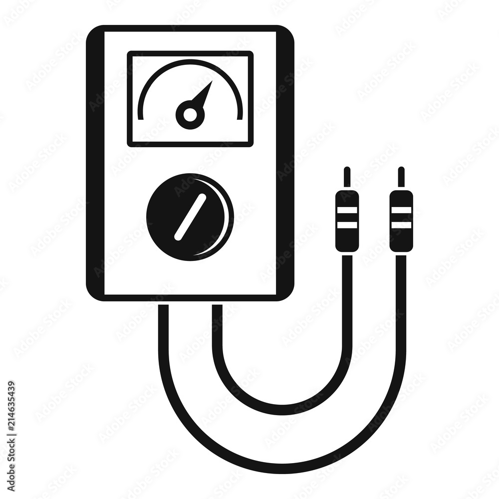 Poster voltage device tool icon. simple illustration of voltage device tool vector icon for web design isol