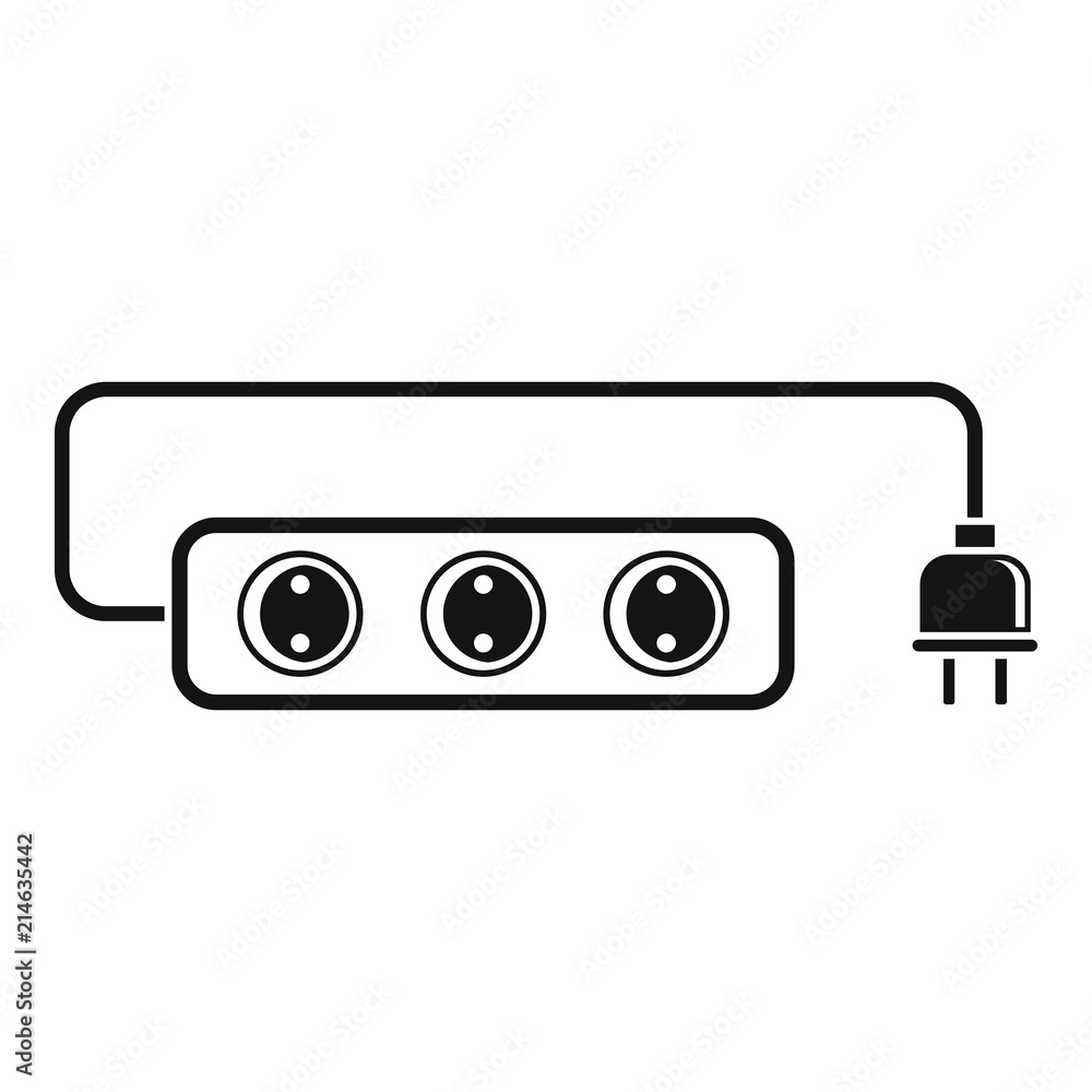 Poster extension cord icon. simple illustration of extension cord vector icon for web design isolated on wh