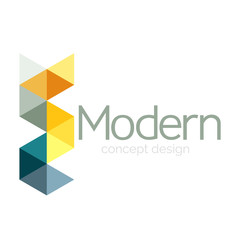 Triangle shape design abstract business logo icon design. Company logotype branding emblem idea