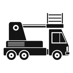 Lift truck icon. Simple illustration of lift truck vector icon for web design isolated on white background