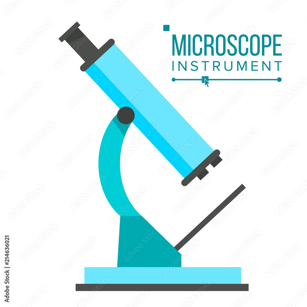Poster microscope icon vector. school. laboratory science symbol. macro. discovery research symbol. isolate