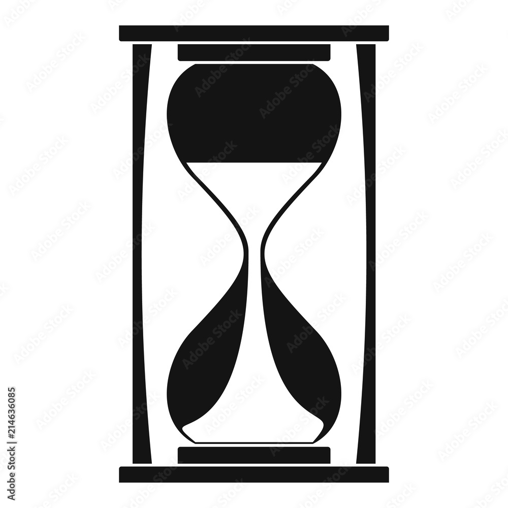 Poster sand clock icon. simple illustration of sand clock vector icon for web design isolated on white back