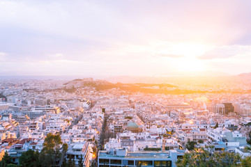 Athens, Greece at Sunset