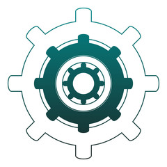 Obraz premium Gears working symbol vector illustration graphic design