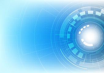 Abstract innovation technology and digital hi tech background, vector illustration