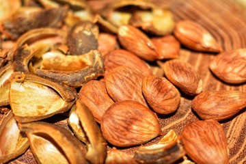 Almond in the background