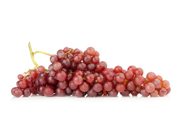 grapes seedless red with water drop isolated on white background