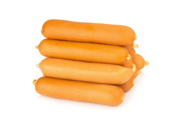 sausages group. pyramid. isolated on white background