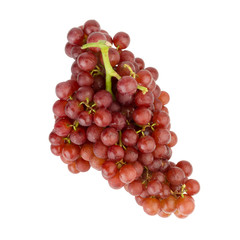 grapes seedless red with water drop isolated on white background