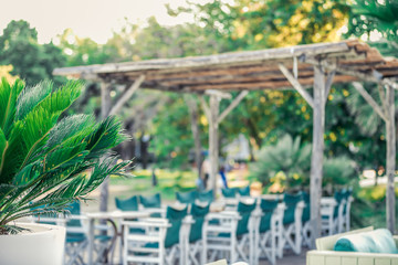 Cafe at tropical island