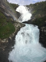 Kjosfossen waterfall near Flåm, Norway