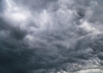 Dark thundercloud on summer day