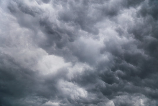 Dark thundercloud on summer day