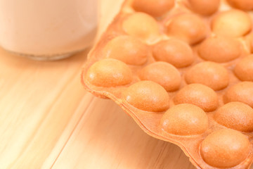 Traditional Hong Kong waffle soft and crunchy from oven, Hong Kong Egg,egg puff